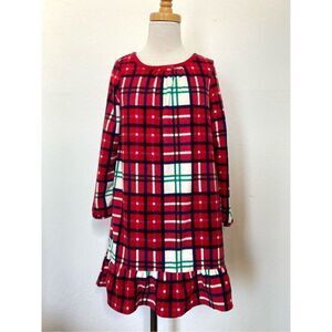 GYMBORee Girls 5/6 Christmas Plaid Flannel Nightgown BUY 2 GET 1 FREE